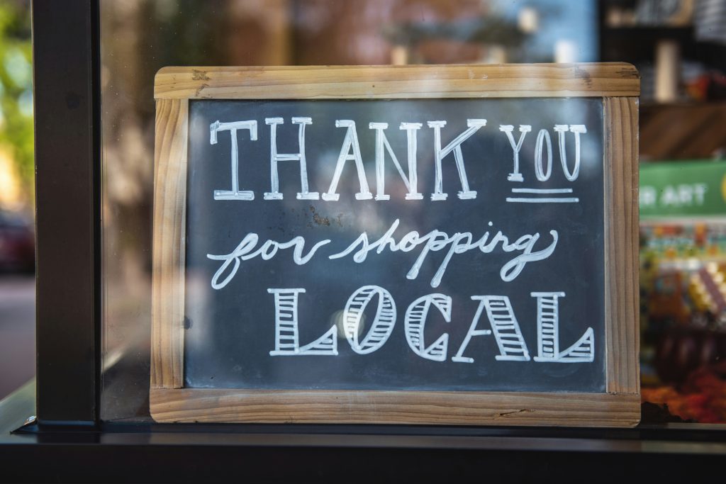 Thank you for shopping local - small business